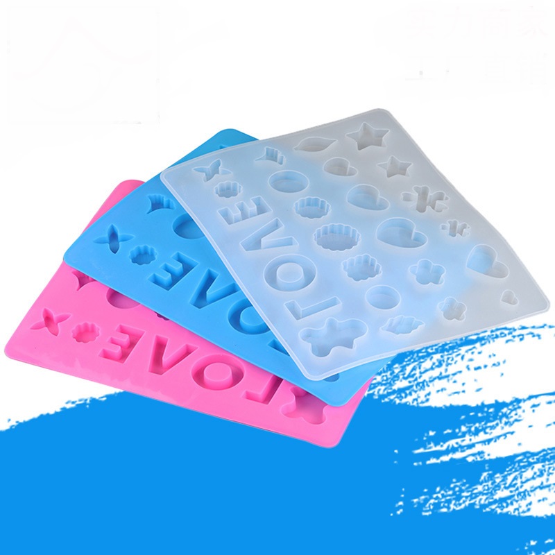 Mixed Love Flower & Alphabet Silicone Mold