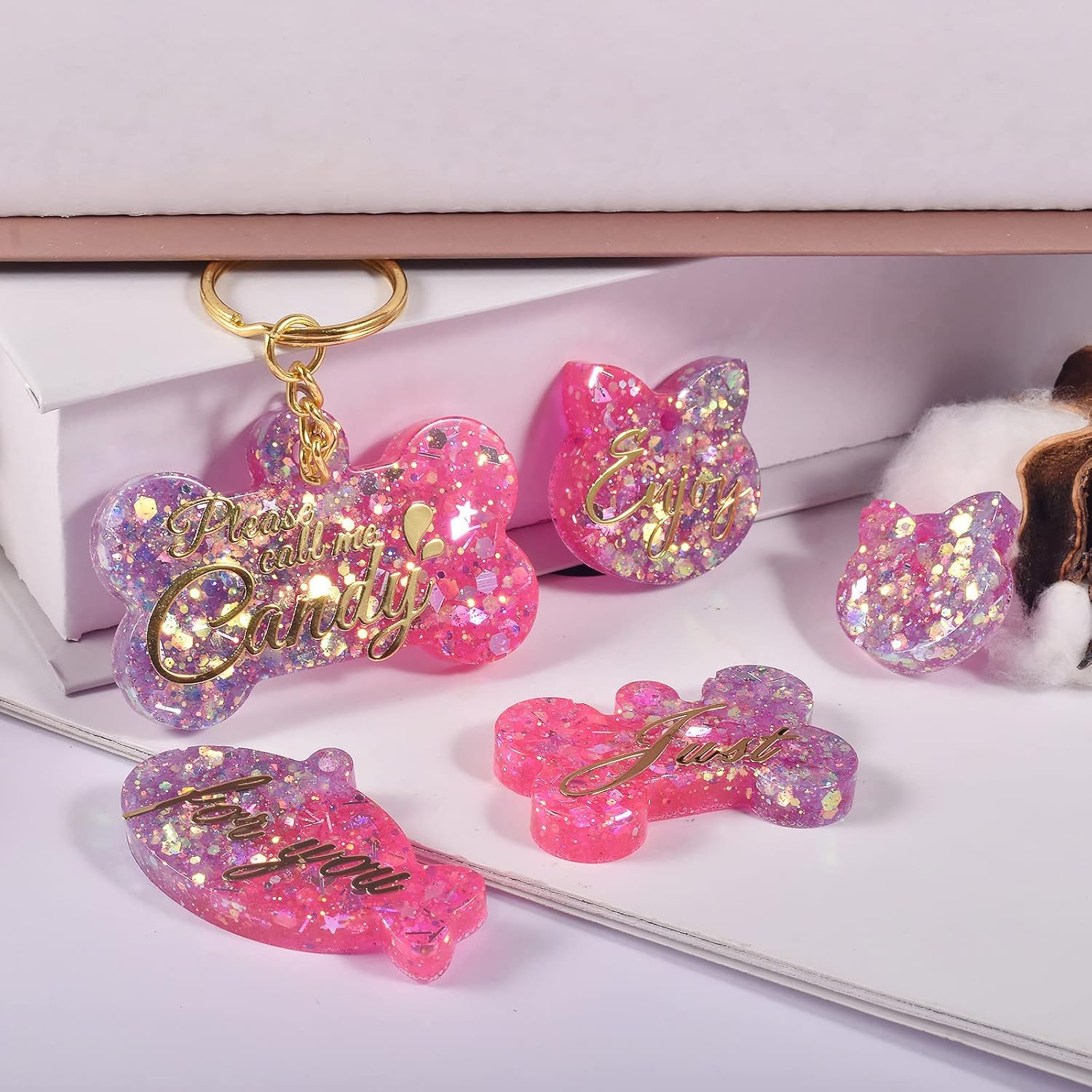 Mixed Pet Tag Silicone Mold (Bone, Fish, Paw)