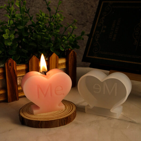 Love Me Text Pillar Candle Silicone Mold
