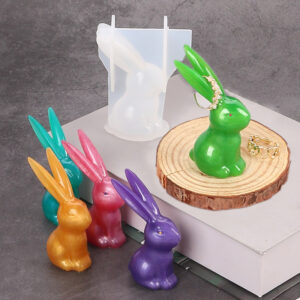 3D Sitting Rabbit Silicone Mold - Bunny