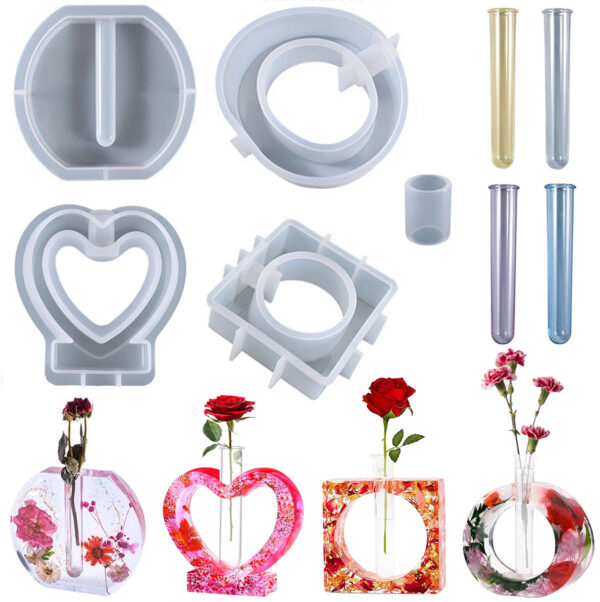 Geometric 3D Flower Vase Silicone Mold