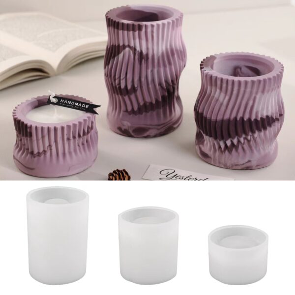 Twisted Stripe Storage Cup Silicone Mold