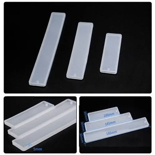 Rectangular Bookmark Silicone Mold - 3 Sizes