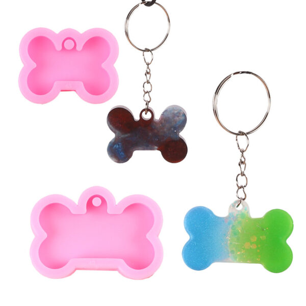 Dog Bone Keychain Pet Tag Silicone Mold