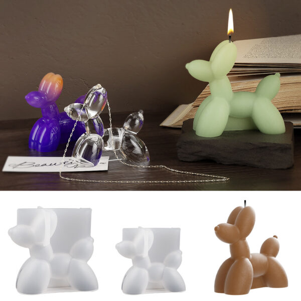 3D Sitting Dog Puppy Silicone Mold