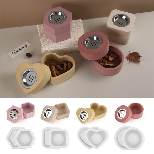 Geometric Incense Stick Holder Silicone Mold