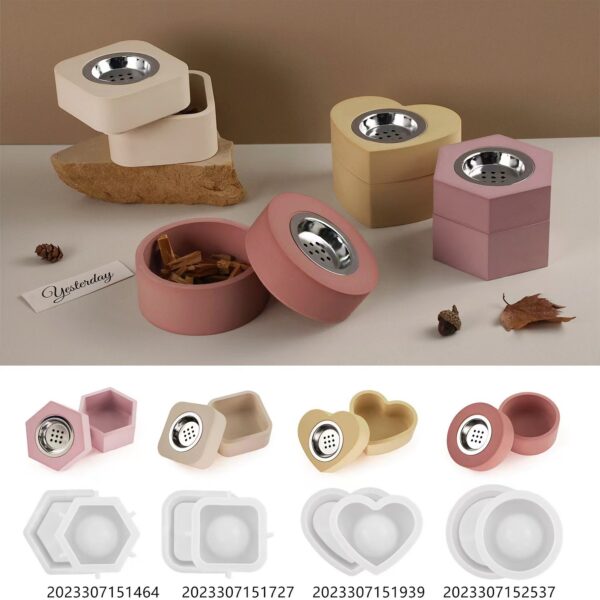 Geometric Incense Stick Holder Silicone Mold