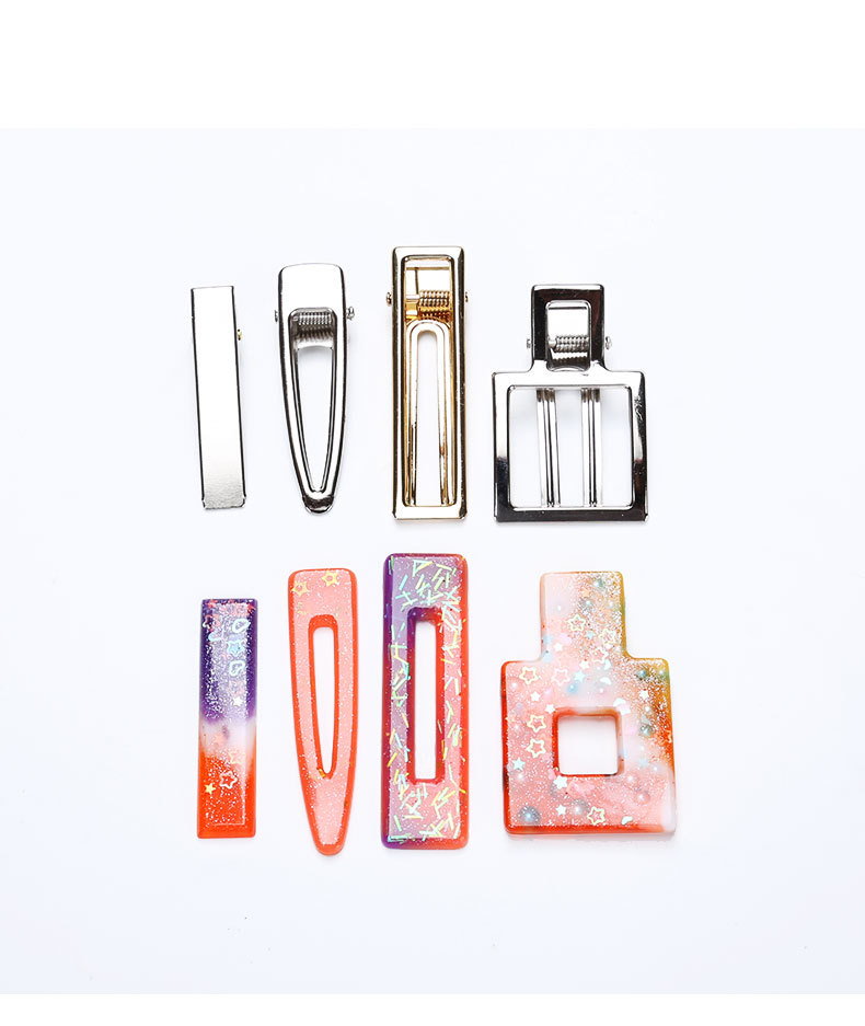 4-Style Hair Clip Barrette Silicone Mold