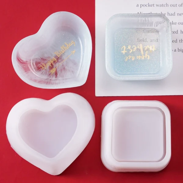 Small Geometric Trinket Dish Silicone Mold