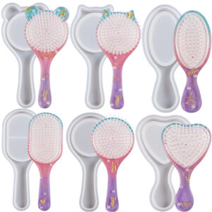 Paddle Hairbrush Silicone Mold with Bristle Insert