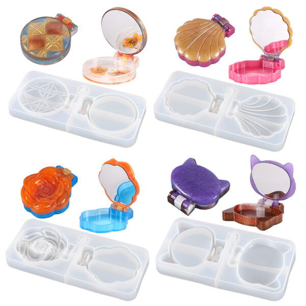 Folding Compact Mirror Silicone Mold - Pocket Size