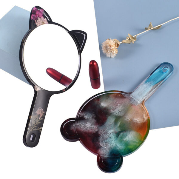 Handheld Vanity Mirror Silicone Mold - Large