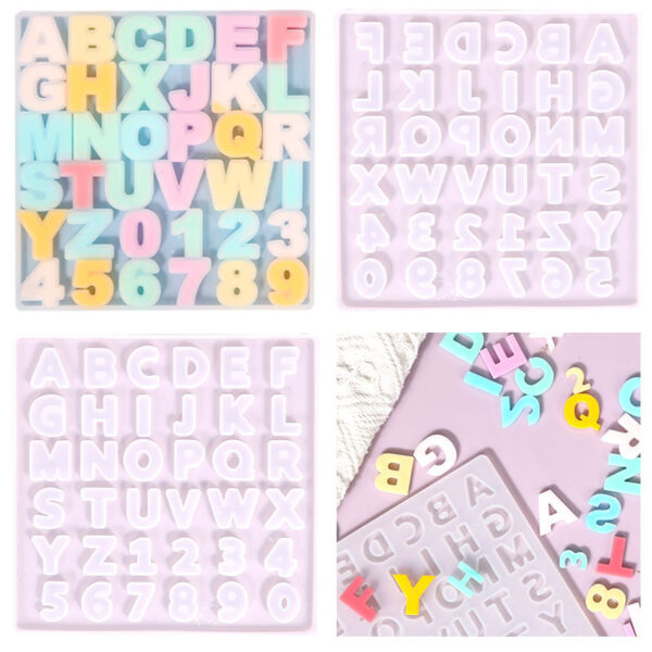 Medium Standard Alphabet Silicone Mold - DIY Keychains