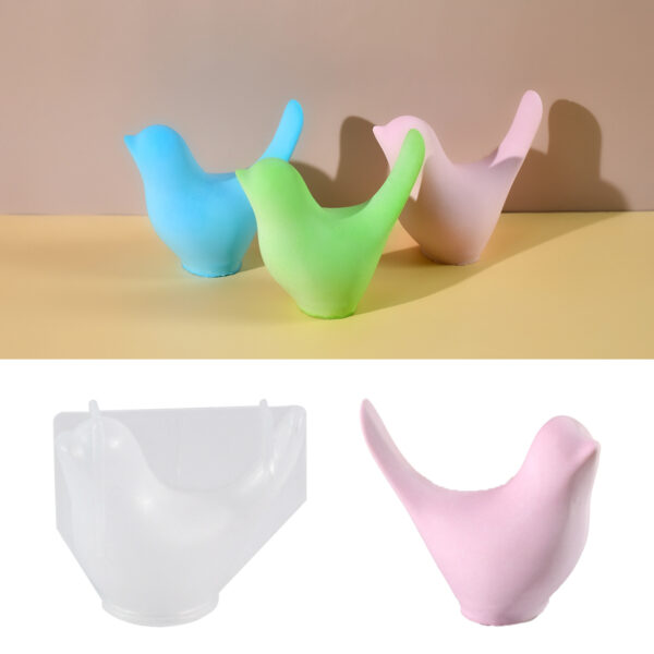 Detailed Perched Bird Silicone Mold - Garden Decor