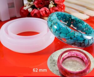 Single Curved Bangle Silicone Mold - 62mm