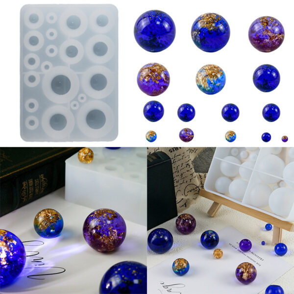 20-Cavity Multi-Size Sphere Silicone Mold - Beads
