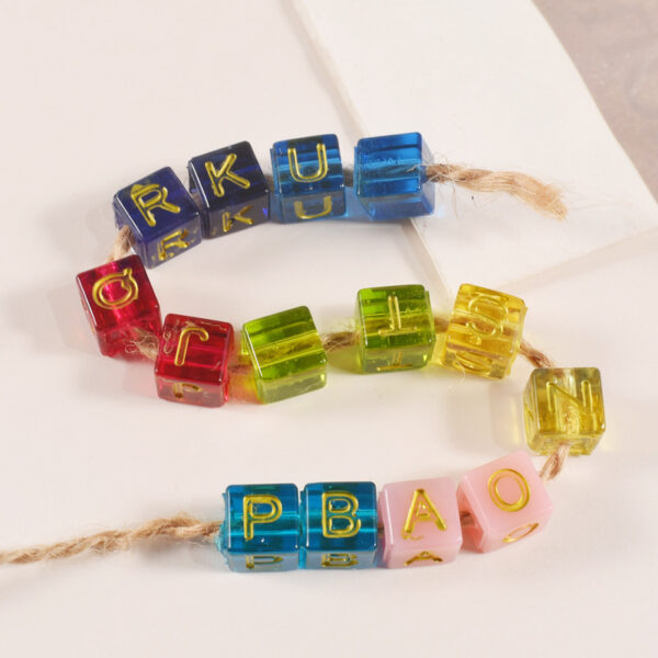 Cube Bead Alphabet Silicone Mold - Name Bracelets