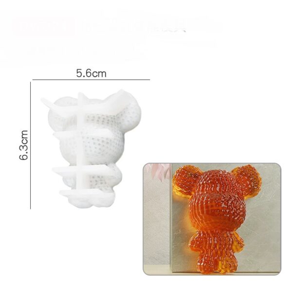 Faceted Diamond Bear Figurine Silicone Mold