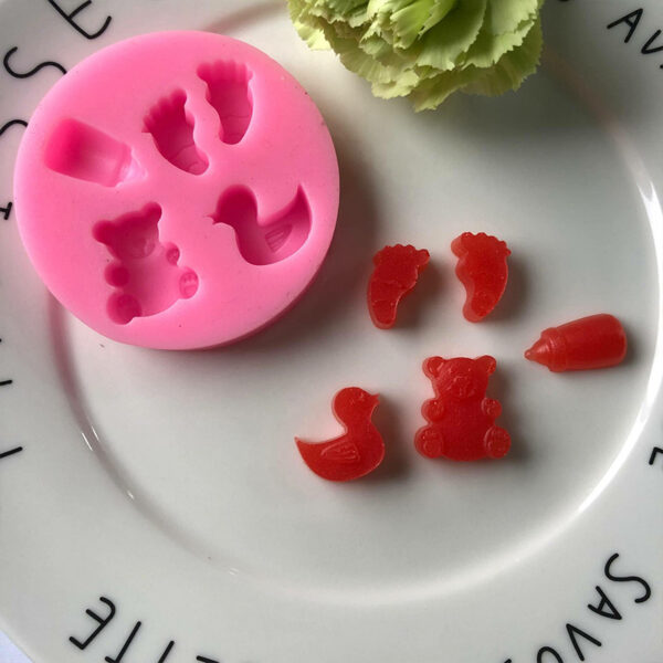 Assorted Baby Theme Silicone Mold - Shower