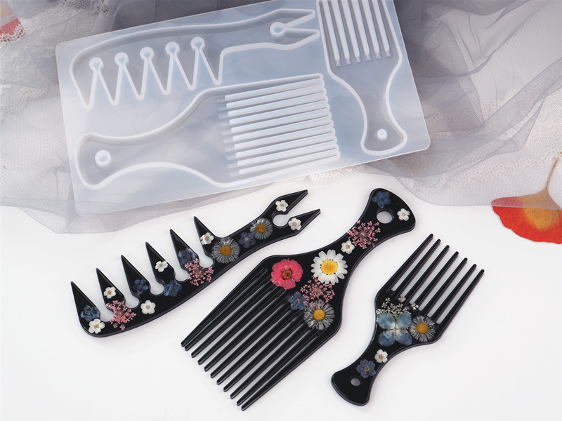 Hair Comb Silicone Mold Set - Variety