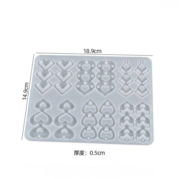 Triple Linked Heart Earring Silicone Mold