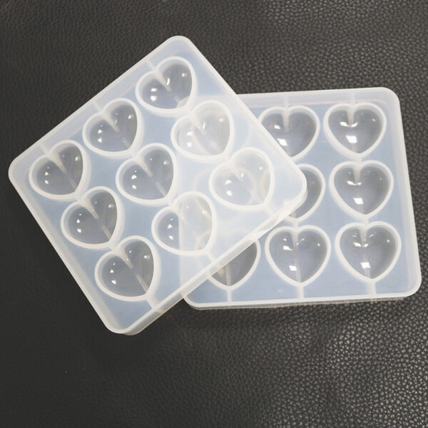 9 Cavity Deep Heart Silicone Mold