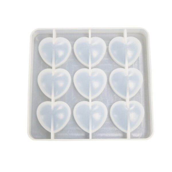 9 Cavity Deep Heart Silicone Mold