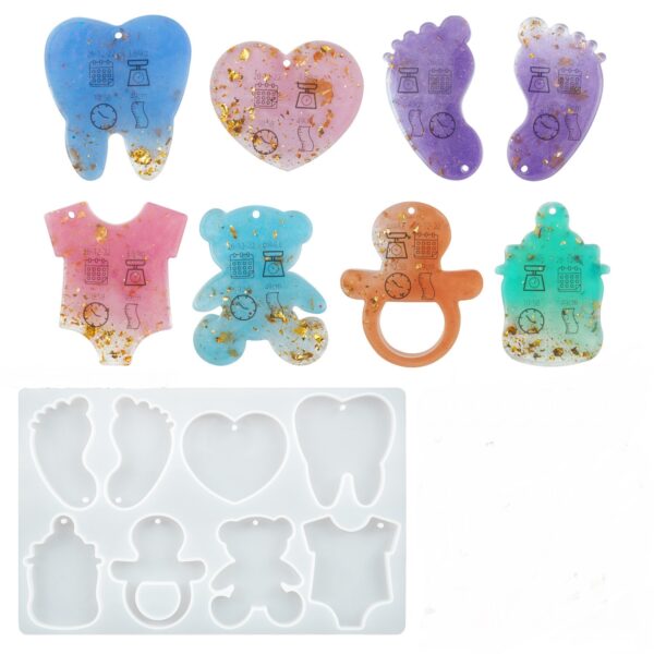 Baby Shower Theme Keychain Silicone Mold