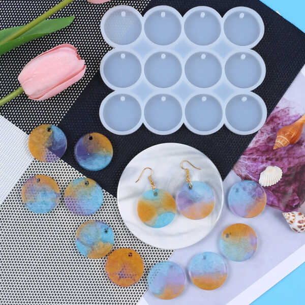 12 Cavity Mini Round Mold (Earring/Keychain)