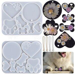 Pet Paw Print Tag Silicone Mold - Medium