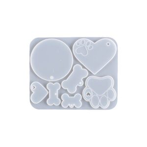 Pet Paw Print Tag Silicone Mold - Medium
