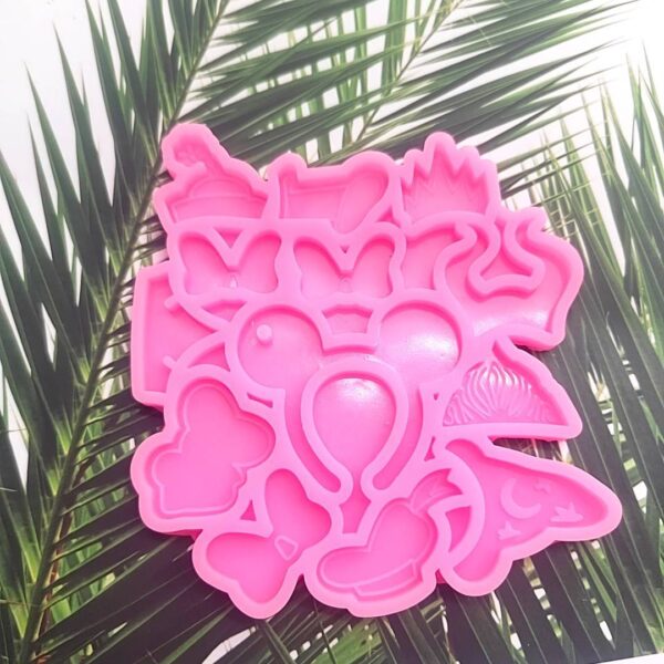 Mouse Couple Mickey, Minnie Keychain Silicone Mold Set