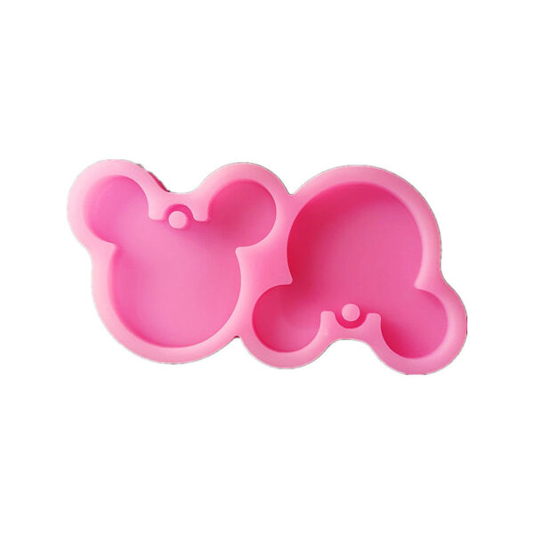 Mickey Head Silhouette Keychain Mold Pair