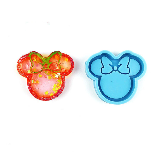 Minnie Head with Bow Keychain Mold