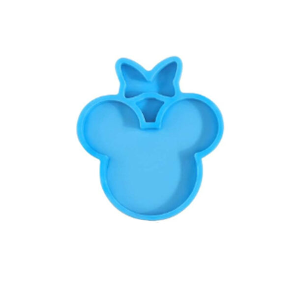 Minnie Head, Bow Outline Keychain Mold