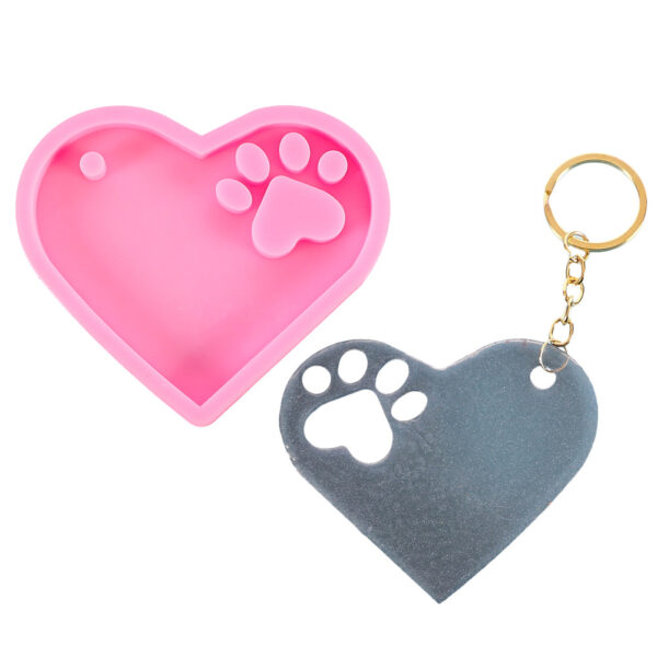 Paw Print, Love Pendant Silicone Mold