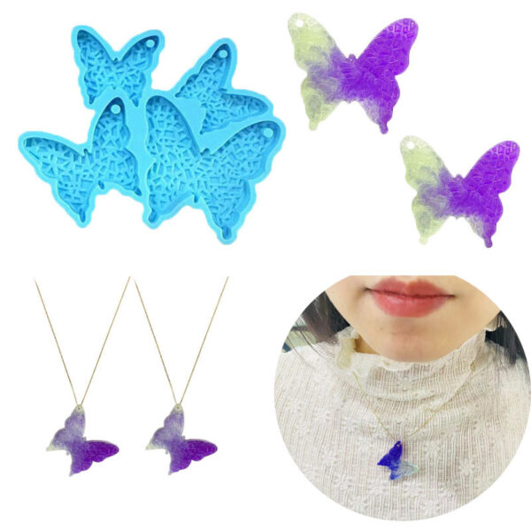4-in-1 Embossed Butterfly Pendant Mold