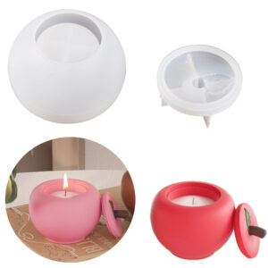 3D Apple Shape Storage Jar Silicone Mold