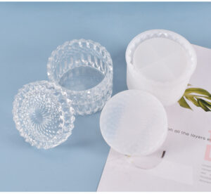 Faceted Crystal Look Storage Jar Mold
