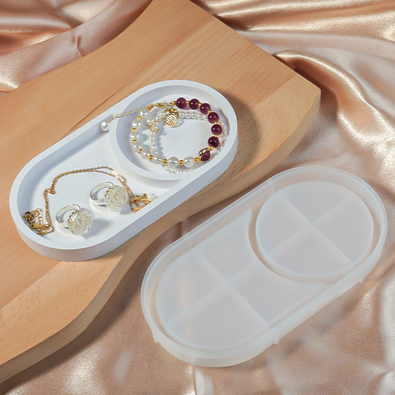 Partitioned Oval Tray