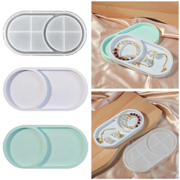 Partitioned Oval Tray
