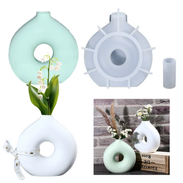Nordic Circular Donut Vase Silicone Mold