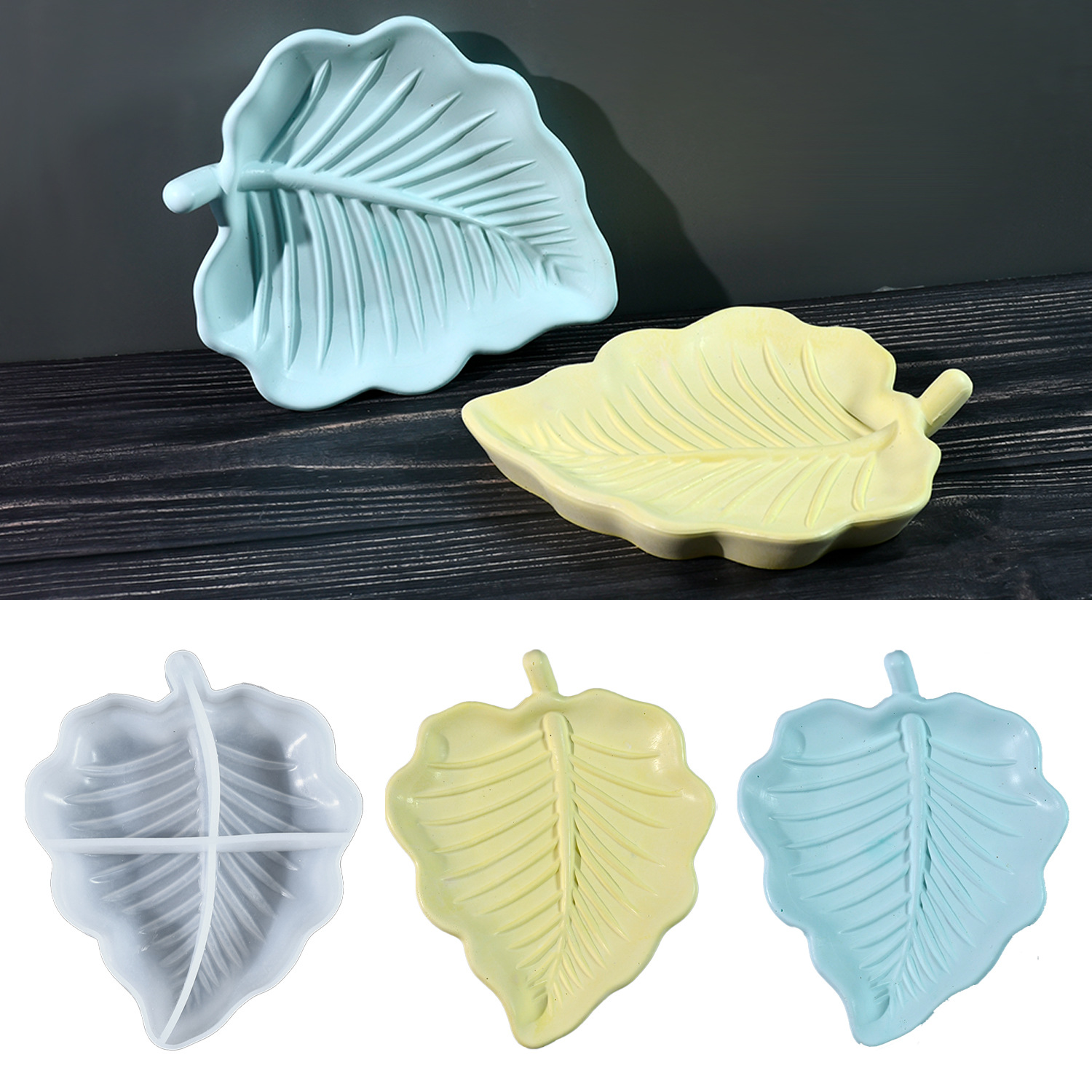 Detailed Botanical Leaf Trinket Tray Silicone Mold
