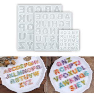 Whimsical Curvy Font Alphabet Silicone Mold