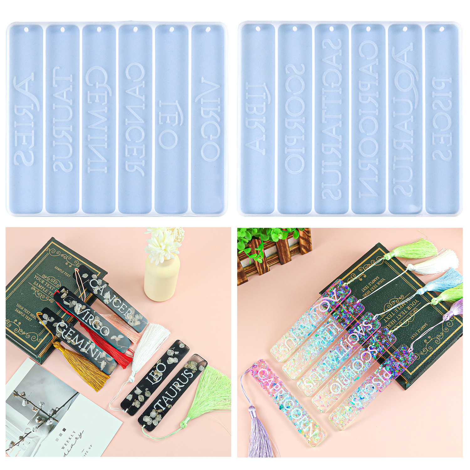 Zodiac Sign Bookmark Silicone Mold