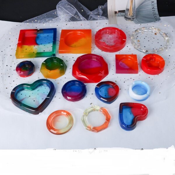 Geometric Ashtray Silicone Mold - Modern Designs