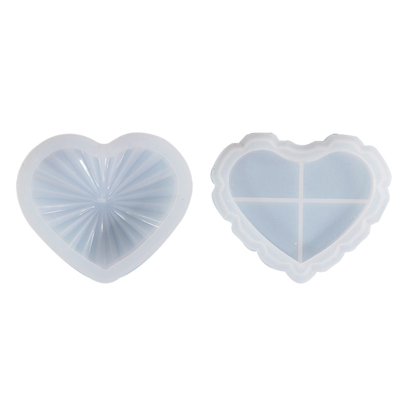 Striped Heart Storage Box Silicone Mold