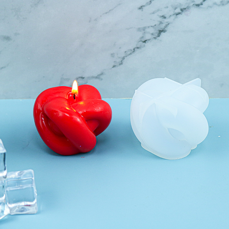 3D Knot Shape Silicone Mold for Candle Making, Resin Art and Soap Crafts