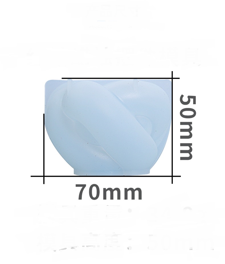3D Knot Shape Silicone Mold for Candle Making, Resin Art and Soap Crafts
