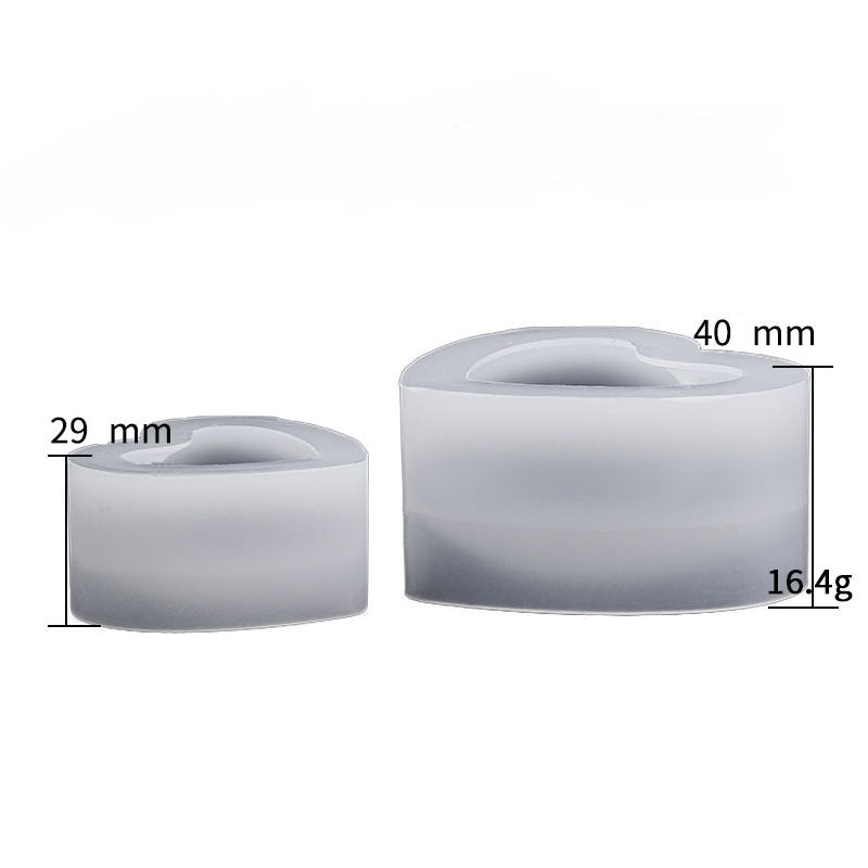 3D Heart Shape Silicone Molds for Resin, Candle, Soap Making